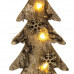 Деревянная фигурка с подсветкой  Ель со снежинками 9,5*6*31 см