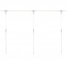 Гирлянда Тающие сосульки комплект 10 шт. х 50см, шаг 100см, 600 LED ТЕПЛЫЙ БЕЛЫЙ, белый каучук, IP65, 24В, соединяется NEON-NIGHT