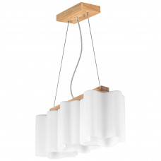 802135 Подвес NUBI LEGNO 3х40W E27 СВЕТЛОЕ ДЕРЕВО/БЕЛЫЙ